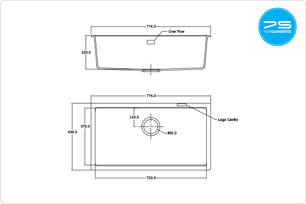 CAVAUNO 720U Sink