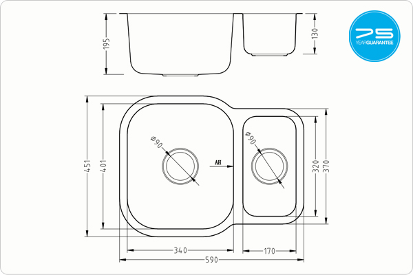 ETRODUO 589/450U REV Sink