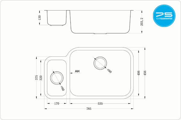 ETRODUO 781/450U BBR Sink