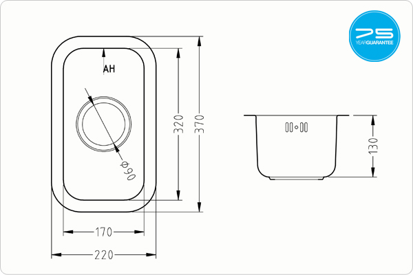 ETROUNO 170U Sink