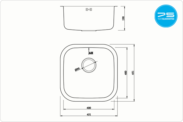 ETROUNO 400U Sink