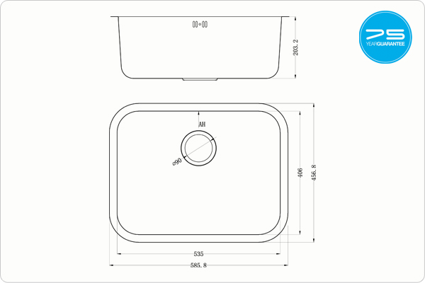 ETROUNO 550U Sink