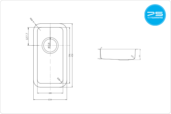 LUXSOUNO25 180U Sink