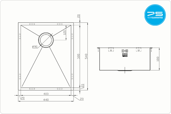 ZENUNO 500U OSW Sink