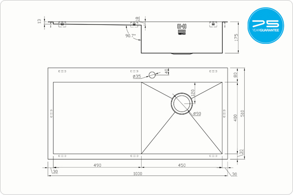 ZENUNO 51-F BBR Sink