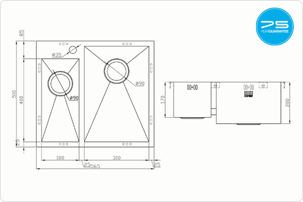 ETRODUO 589/450U BBL Sink