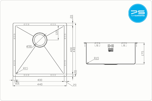 ZENUNO15 400U Sink