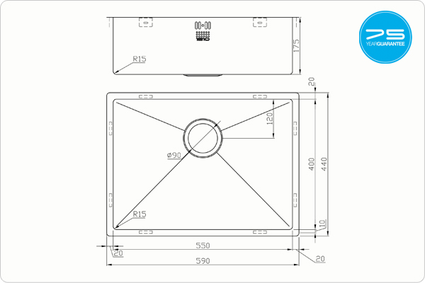 ZENUNO15 550U Sink