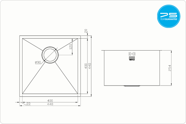 ZENUNO 400U Deep Sink