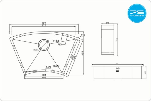 ZENUNO 675U Curve Sink